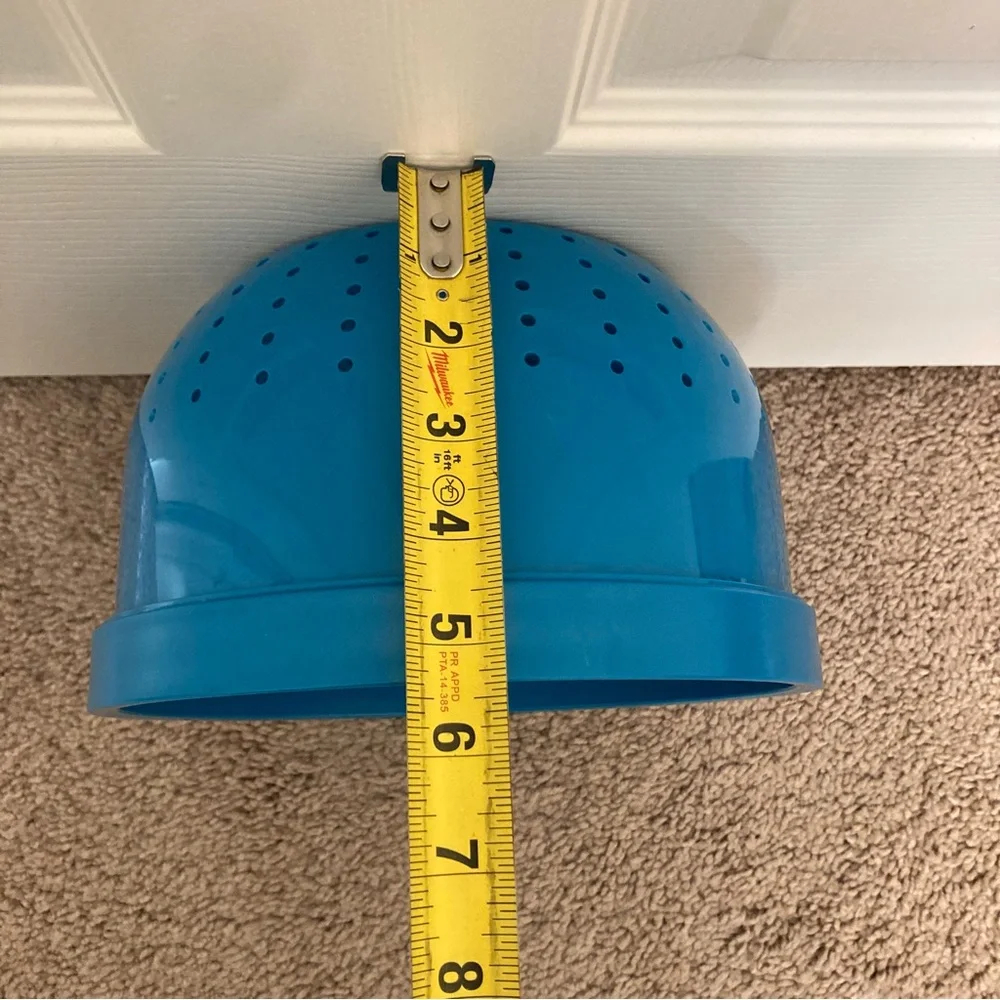 Bright Blue Colander Plastic Strainer For Rice, Grains, Salads Etc. 9in x 5.5in